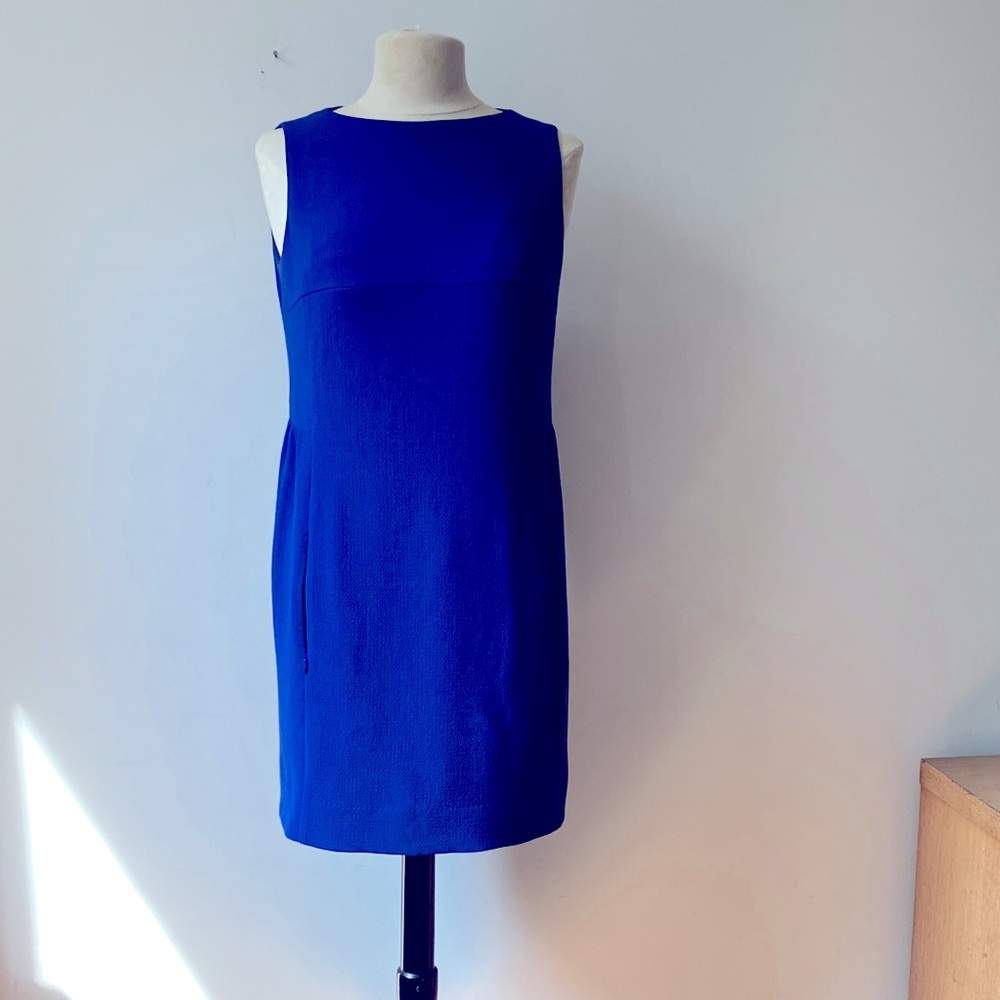 Akris blue wool dress size 10